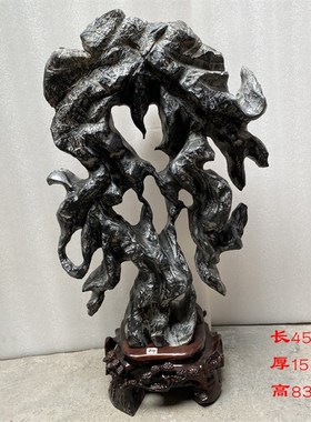 太湖石灵璧石奇石原石观赏石天然石头家居会所厅堂中国风装饰摆件