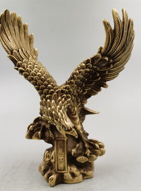 铜摆大老鹰大鹏展翅纯铜老鹰摆件办公桌装饰工艺大展宏图鹏程万里