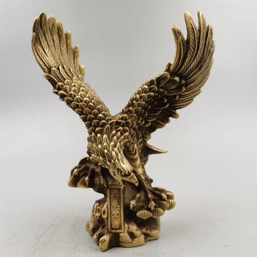 铜摆大老鹰大鹏展翅纯铜老鹰摆件办公桌装饰工艺大展宏图鹏程万里