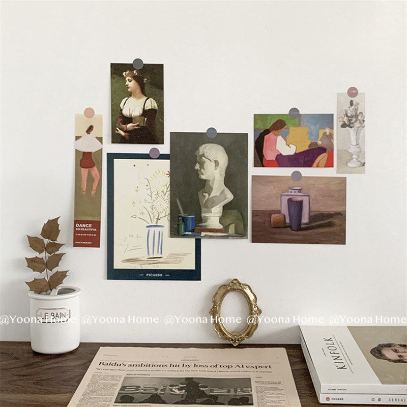 Yoona墙面装饰寝室相框画墙贴装饰卡片7张装ins北欧艺术装饰卡片