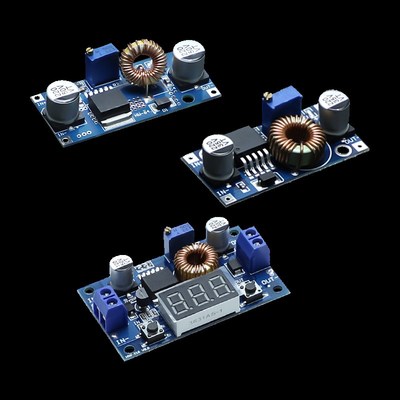 xl4015e DC-DC直流可调降压电源模块板 5A 75W 24V转12/5V