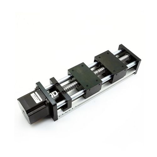 滑台模组正反牙滚珠丝杠双向双滑块精密直线导轨步进马达移动行程