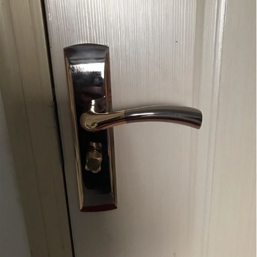 房门锁卧室室内实木门锁黑色门锁简约家用静音门把手门锁具通用型