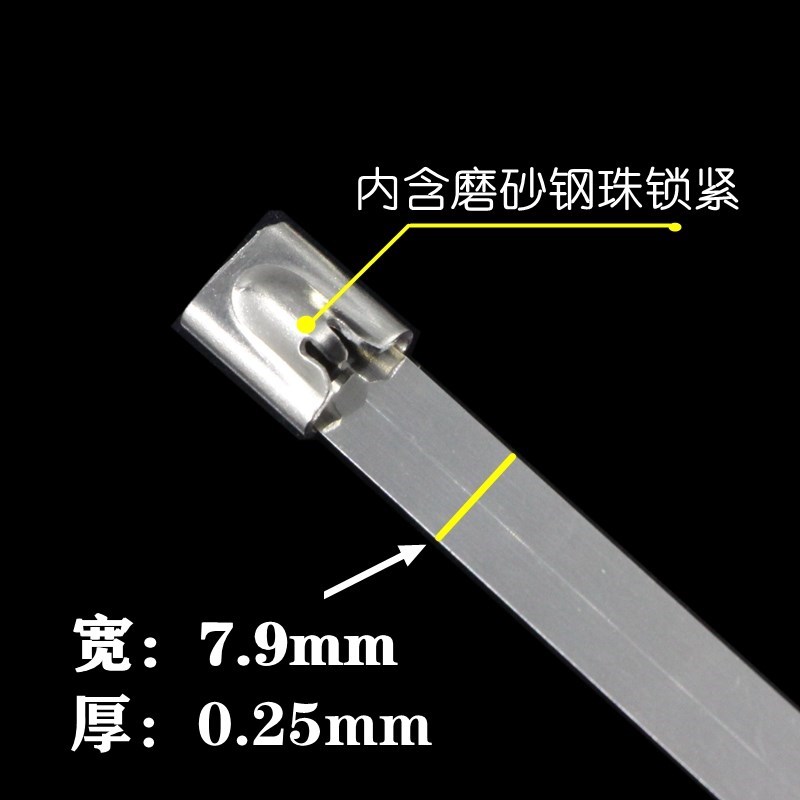 1*固定紧锁7950直自锁20捆绑卡扣交通标志牌.不锈钢扎带00式/30供