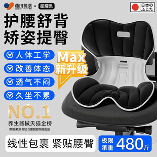 藤田制药护腰坐垫靠背办公室久坐神器舒适透气人体工学椅腰靠垫