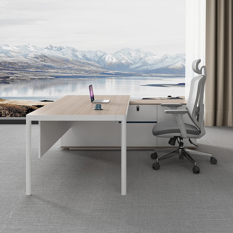 铝合金办公桌椅j组合高档简约现代老板桌大班台主管轻奢经理室总