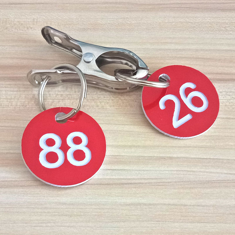 定制号码牌数字麻辣烫带夹子叫号牌寄存行李P洗浴搓澡手牌钥匙牌