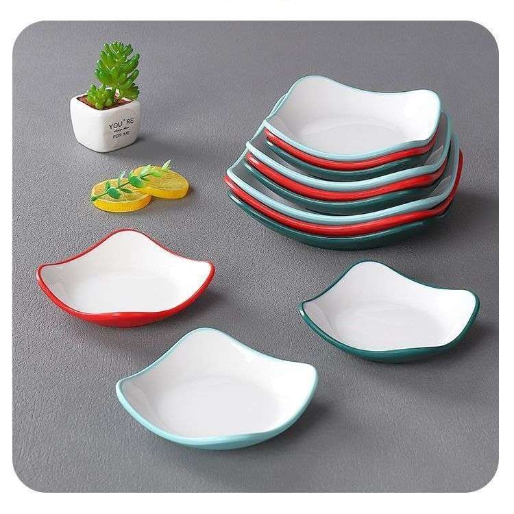 饭店餐具小菜碟仿瓷ktv小吃花生米凉菜小碟子商用餐饮店四角盘子