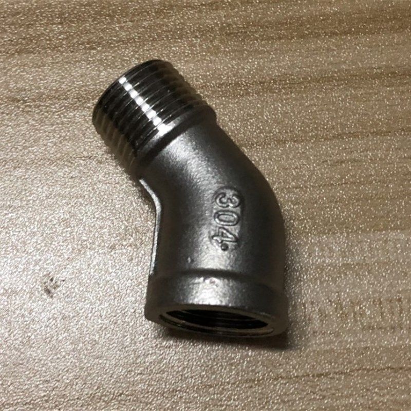 304不锈钢45度内外丝弯头/45度内外丝弯头/45度弯头 DN15-4分