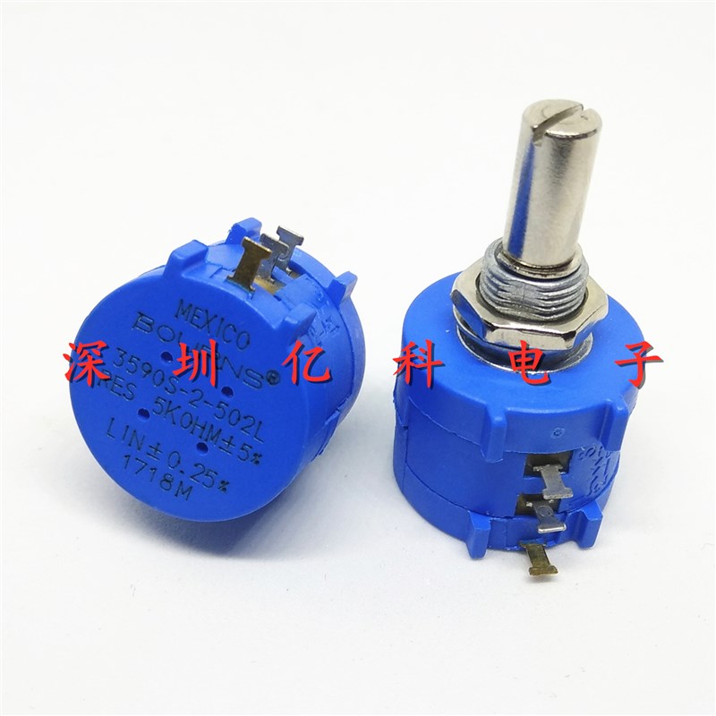 3590S-2-502L 进口美国BOURNS精密多圈可调电位器 5K 2W 10圈 502