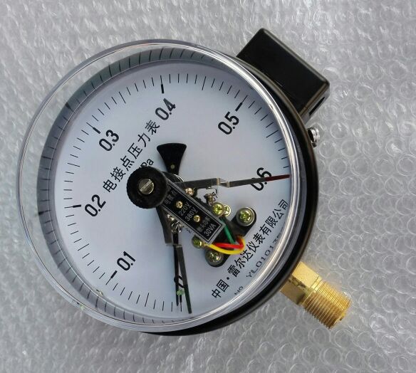 雷尔达 150mm磁助式电接点压力表 触头功率0~30va 压力0~0.6mpa