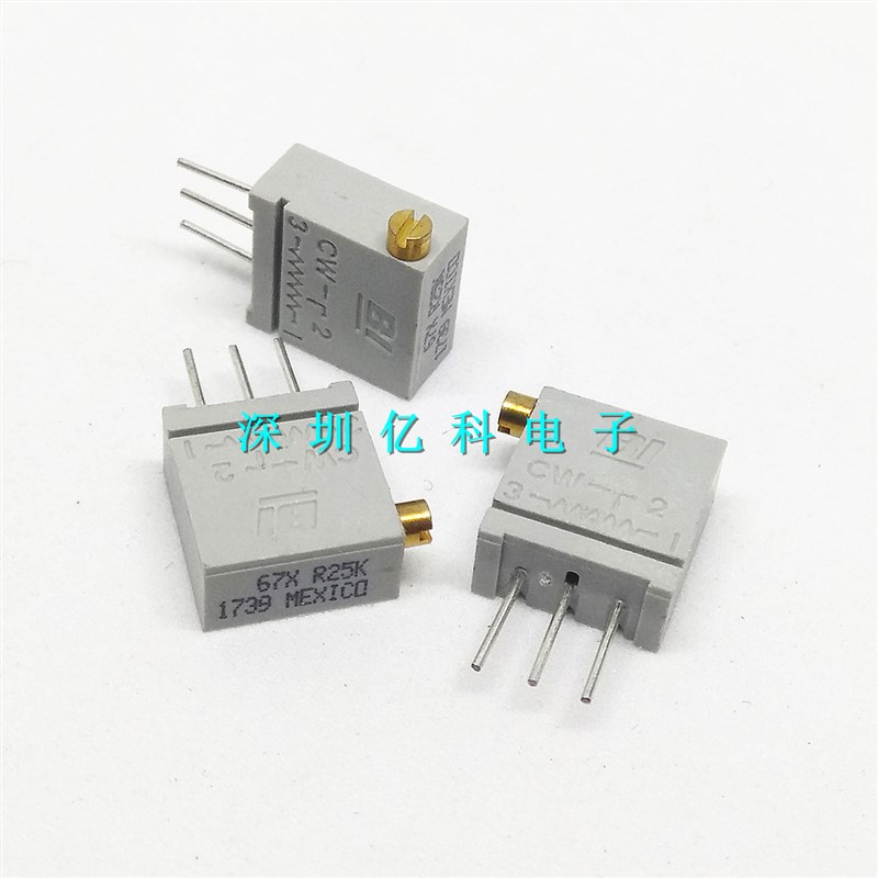 进口美国BI精密多圈可调电位器/电阻67XR25KLF 25K 67X 侧调3296X