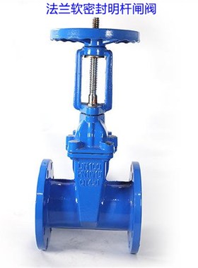 Z41X-16 法兰软密封明杆闸阀 弹性座消防自来水蓝色明杆闸阀