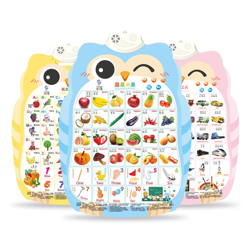宝宝早教有声挂图幼儿语音发声图儿童启蒙拼音字母表识字玩具墙贴