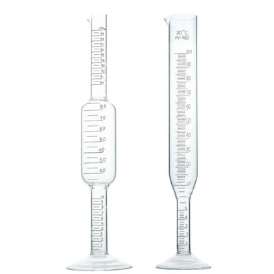 上下异颈 量筒 标准口玻璃异径量筒100ml   具塞尖底量筒 耐高温