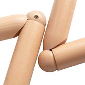 甄选模特道具女小孩配件电镀弹簧挂件旋转木色实木手臂塑料手臂陈