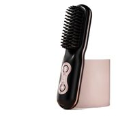 甄选新款 无线直发梳充插两用液晶迷你直发梳负离子护发便携卷发梳