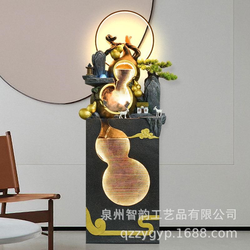 假山喷泉葫芦流水摆件循环水x鱼缸客厅办公室招财落地装饰景观礼