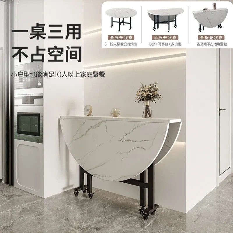 可移动圆桌茶几h食堂快餐桌大排档桌子圆形桌椅304不锈钢圆桌转盘