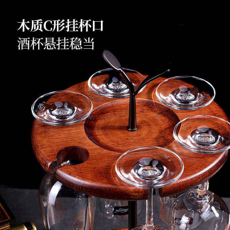 康双层木板之红酒架倒酒挂杯架倒挂红杯酒架摆润件酒杯架杯架只装