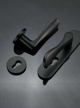 静音门锁卧室内房门门把手分体锁具轻奢黑色酒店卫生间木门锁