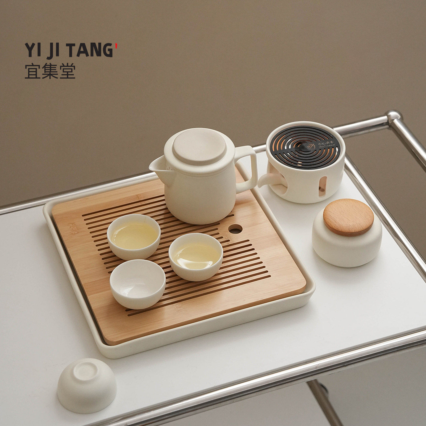 宜集堂奶油风功夫茶具套装家用年轻人高端茶叶茶水分离壶高级感,餐饮具,功夫茶具,淘宝优惠券,粉丝福利购,淘宝优惠卷