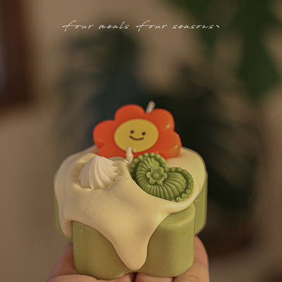 《第一缕光》原创好看香薰蜡烛蛋糕伴手礼物fourmealsfourseasons