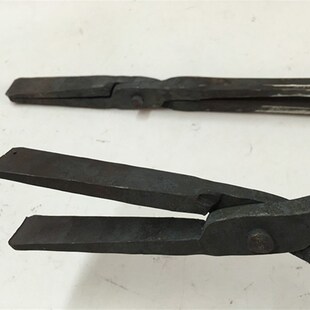 304不锈钢夹钳 扁口钳椭圆产品钳夹热处理铁钳坩埚扁咀火钳铁夹子