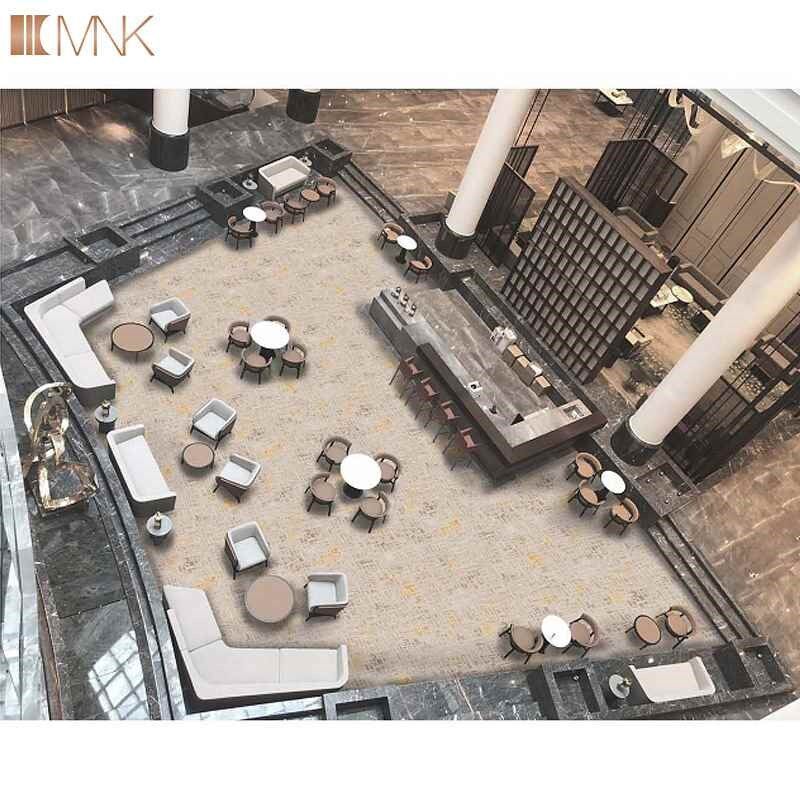 酒店地毯台球室整铺商用工程地毯全铺耐脏尼龙印U花地毯满铺阻燃