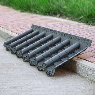 110*50cm加厚新中式树脂瓦片一体仿古屋檐瓦塑料雨搭门头装饰青瓦