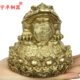 宇卓铜器纯铜金蟾黄铜金蟾莲花座金蟾工艺品摆件三足蟾