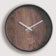 客厅挂钟装 钟表静音圆形时钟 饰木纹挂表卧室创意现代简约北欧风格