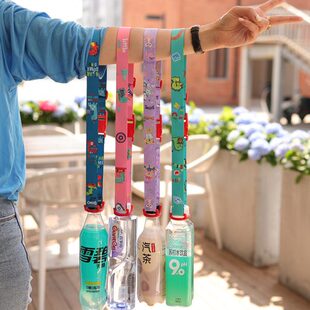户外饮料瓶挂绳娃哈哈农夫山泉汽茶水溶c百岁山矿泉水通用背带绳