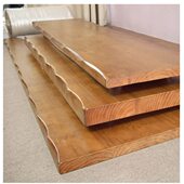 纯实木吧台板台面餐桌面大木板工作台飘窗板写字台板松木隔板定制