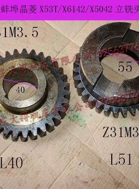 安徽蚌埠晶菱X53T/X6142/X5042立铣头斜齿Z31M3.5孔55L51孔40L40