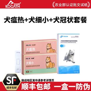 科加斯犬瘟细小冠状病毒试纸检测卡套餐CPVCDVCCV专用抗原正品