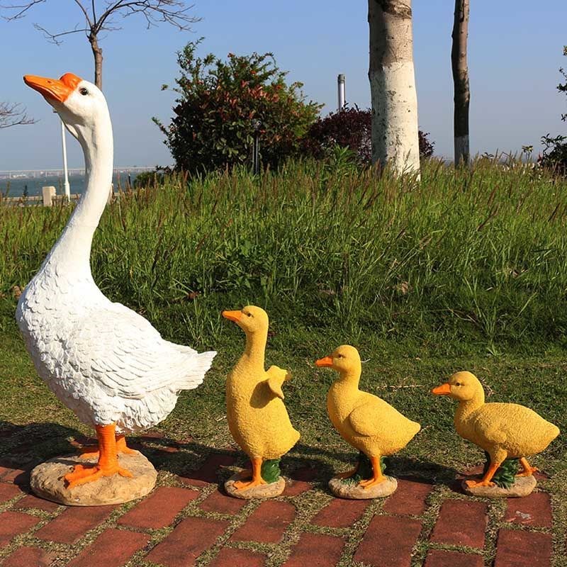 户外园林彷真动物大白p鹅摆件别墅庭院花园阳台景观雕塑玻璃钢装