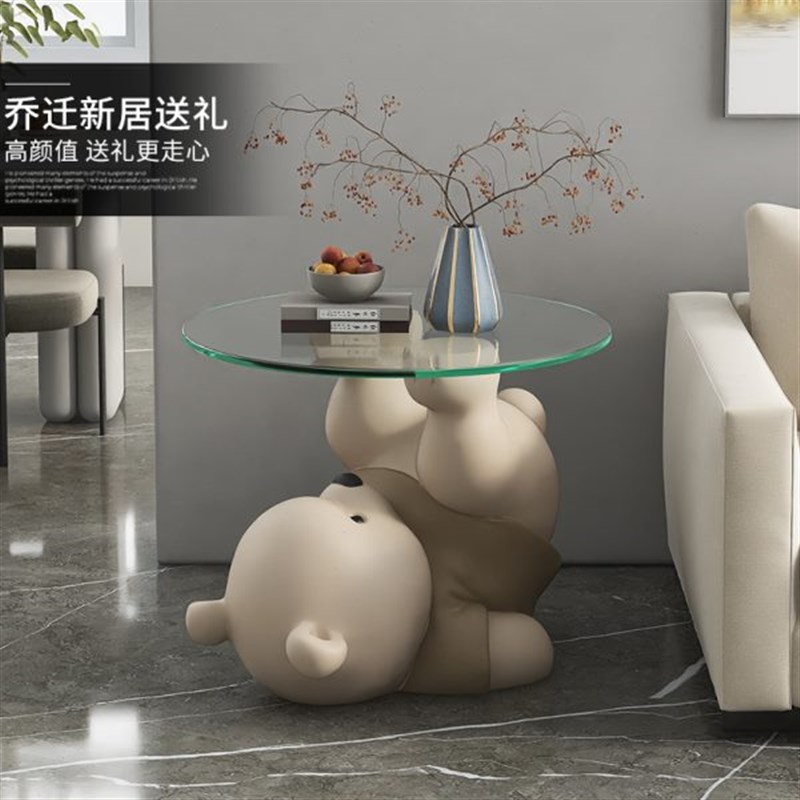 沙发风奶油d客厅落地摆件装饰旁茶几边几礼物电视柜乔迁大熊床头
