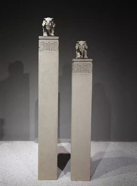 玄关装饰摆件走廊l入户门客厅中式庭院落地貔貅拴马桩招财大象一