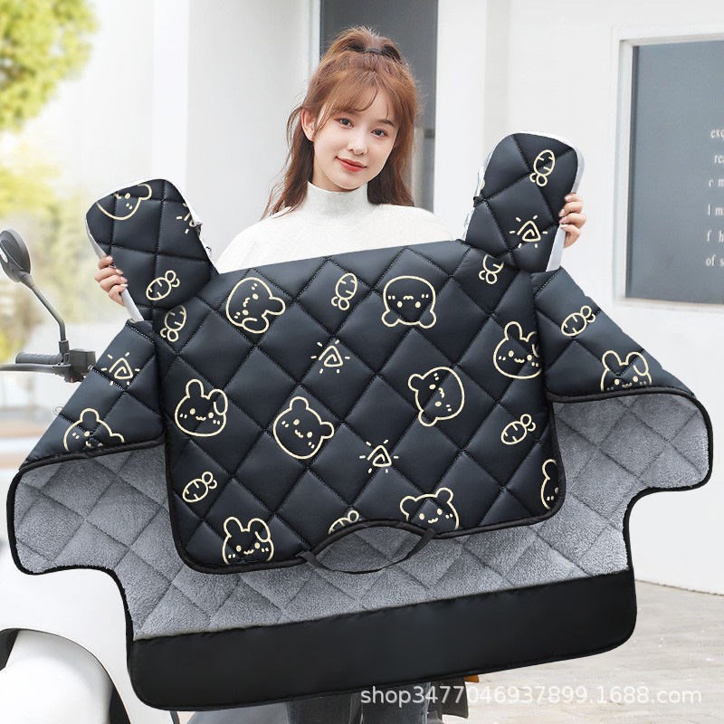 电动车挡风被冬季挡风被加绒加A厚电瓶车挡风衣加宽摩托车电车挡