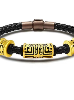 饕餮图腾手绳转运珠男女情侣R款手链刺青爆款