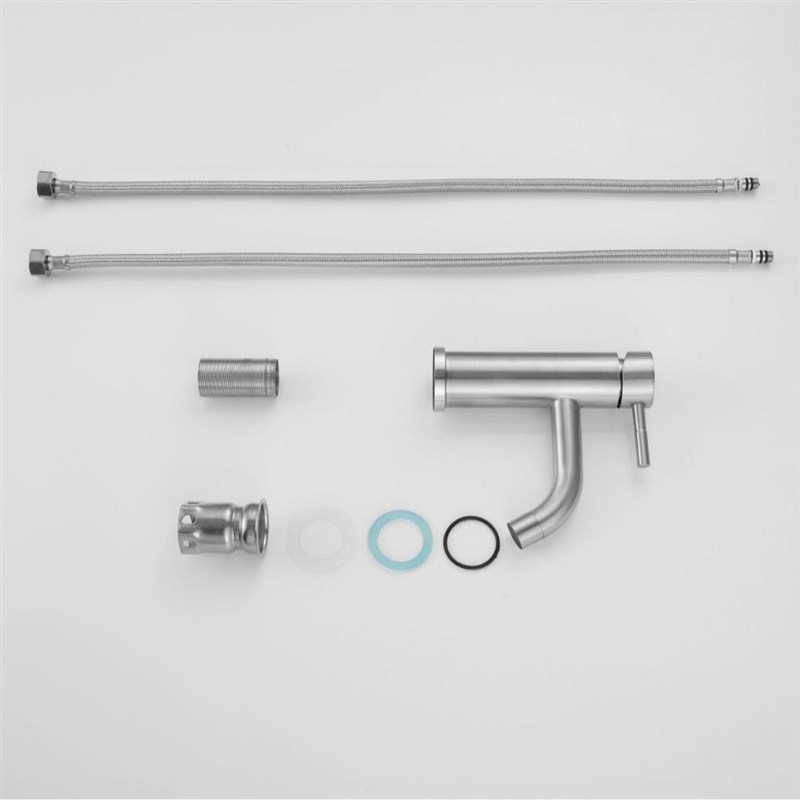 跨境304面盆冷热菜盆水龙头浴室柜龙头洗手盆卫生W间不锈钢台盆