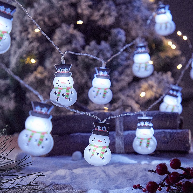 圣诞节装饰品LhED彩灯闪灯串灯创意雪人圣诞树场景布置挂饰小挂件