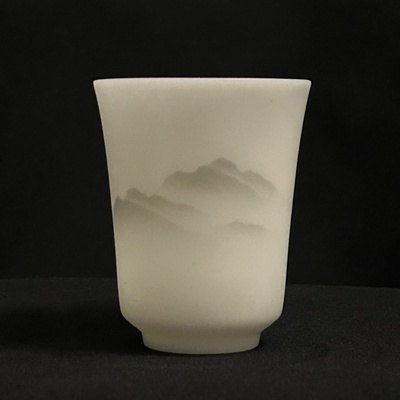 素烧闻香杯60ml德化白瓷茶杯