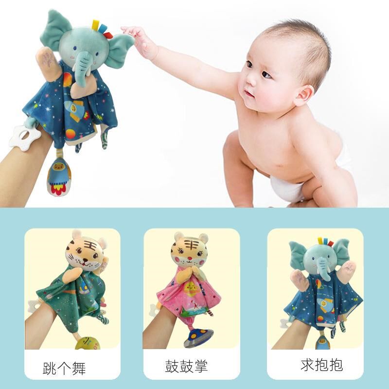 竹棉纱布安抚巾婴儿可入口安抚玩偶E0-3岁宝宝睡眠毛绒安抚玩具