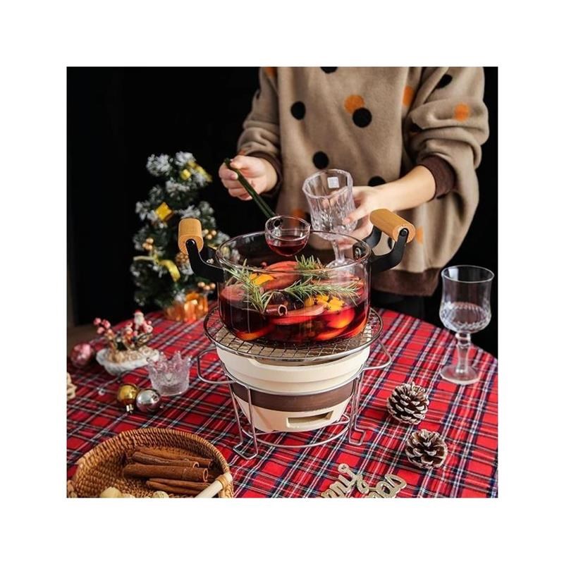 热红酒锅透明耐高温器皿煮红酒果茶围炉壶家用套装耐高温防烫
