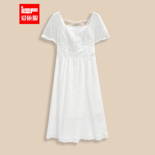 大码 女装 2026夏季 IEF 法式 微胖 新款 气质感显瘦连衣长裙 爱依服