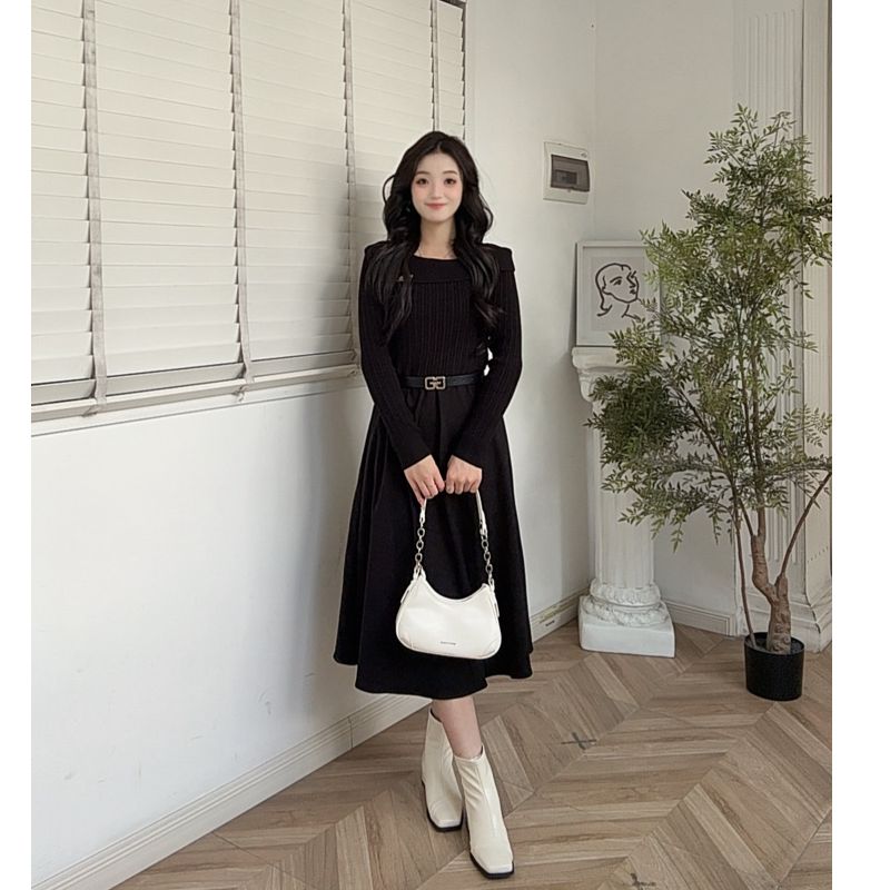 IEF/爱依服【微胖】连衣裙2025秋冬新款成熟优雅气质显瘦连衣长裙