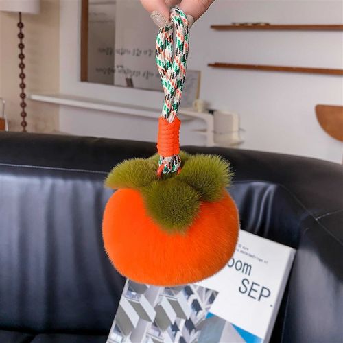 【可爱小网球】真獭兔毛r网球汽车钥匙扣挂件ins毛绒球书包包挂饰