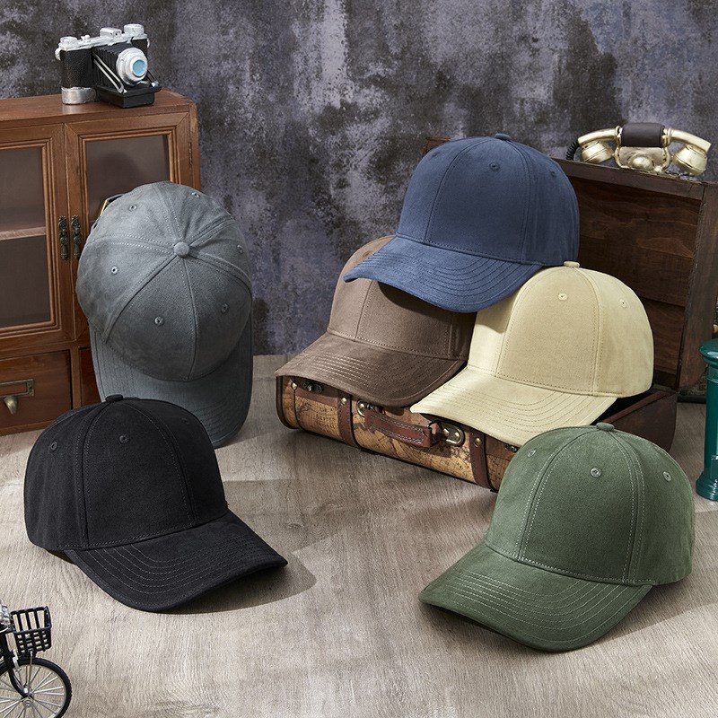 大头围帽子显脸小硬顶棒球帽磨毛显瘦遮阳N帽大帽檐大码鸭舌帽